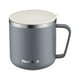 thumbnail image 2 of Taza de acero inoxidable con tapa y asa - 400 ml, reutilizable, con doble aislamiento - Ideal para el hogar, la oficina, viajes, café y desayuno, 2 of 7