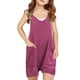 thumbnail image 1 of Odeerbi 5-14 Años Niñas Traje de Verano Lindo Color Sólido Camisola Romper Casual Transpirable Cómodo Combinados Pantalones Cortos Con Bolsillos, 1 of 5
