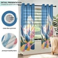 thumbnail image 3 of Yayeee Window Curtains Light Filtering 63"x42" Grommet Panel Pair Home Living Room Decor, Abstract Snow Mountain, 3 of 7