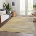 thumbnail image 5 of HomeRoots 678370 9 x 12 ft. Gold Gray & Ivory Striped Transitional Washable Machine Made Rectangle Area Rug with UV Protection, 5 of 8