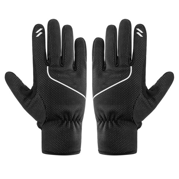 Advancent Guantes de bicicleta impermeables antideslizantes guantes de ciclismo absorción de golpes mitones cálidos de felpa al aire libre guantes de Ciclismo Negro M Advancent OD000948-01B