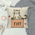 thumbnail image 2 of GOSMITH  Cat Throw Pillow Covers Cat Lover Gifts for Women Men Cute Cat Pillow Case Funny Cat Gifts for Cat Lover Pet Lover Room Couch Bed Sofa Home Decor, 2 of 5