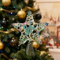 thumbnail image 6 of YIMWNYI Three-Dimensional Christmas Tree Top Star, Iron Christmas Decorations, Glittering LED Light Ornament, Festive Holiday Decor, Durable and Sturdy Design, Christmas Tree Topper, 6 of 6