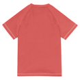 thumbnail image 6 of FORMRS Boys Rash Guard Short Sleeves Swim Shirt Quick Dry UPF 50+ Sun Protection, Sizes 3-12T, White Colorful Circles, 6 of 6