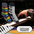 thumbnail image 2 of Foozys Men’s Crew Socks | Fun Fancy Piano Keys Themed Fashion Novelty Socks | 2 Pairs Included in Two Colors, 2 of 5