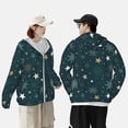 thumbnail image 4 of Daiia Christmas Snowflake UPF 50+ Sun Protection Hoodie Jacket Lightweight Long Sleeve Sun Shirt for Women Men with Pocket Hiking Outdoor-3X-Large, 4 of 7