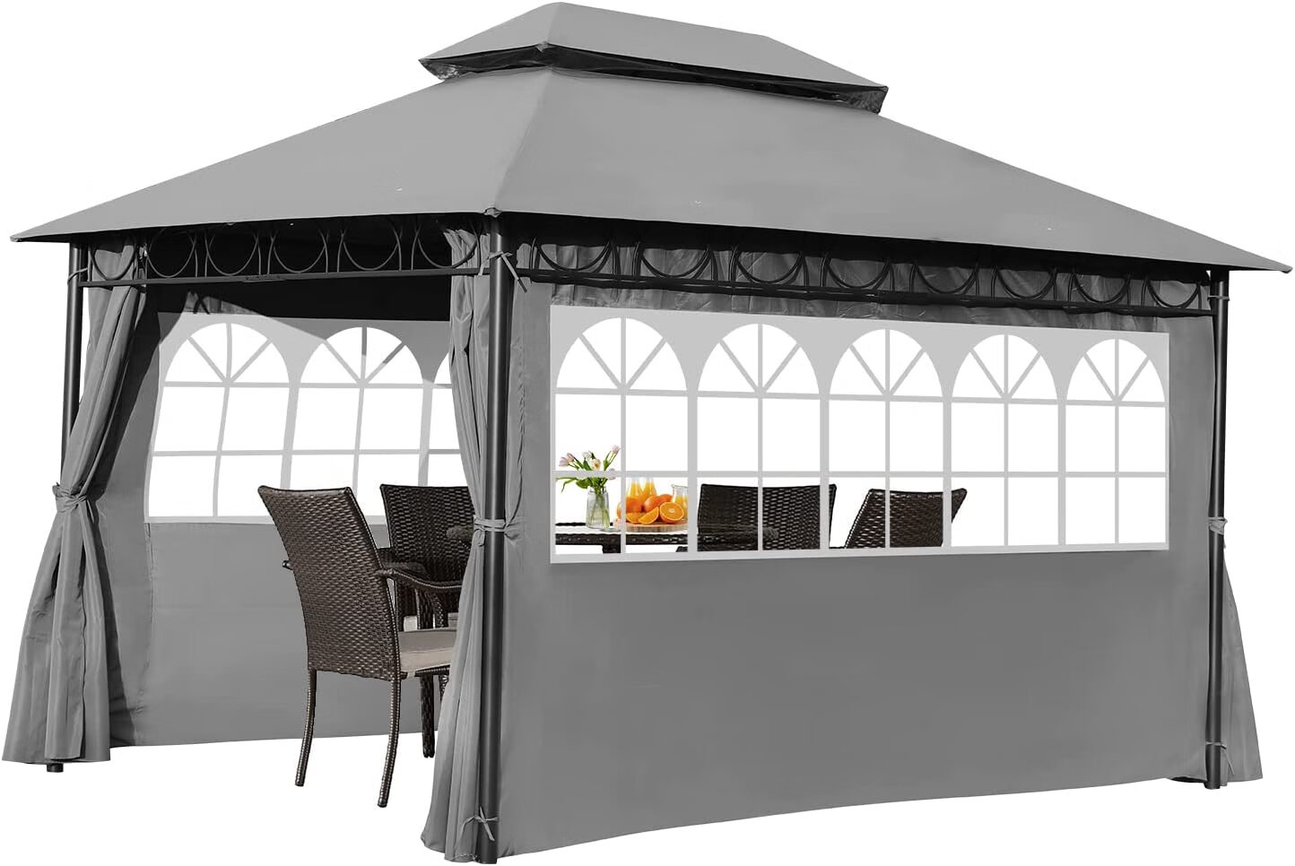 YRLLENSDAN Outdoor Gazebos Canopy Tent 10'x13' Waterproof Canopies with