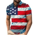 thumbnail image 2 of cllios Mens Patriotic T Shirts 4th July Vintage American Flag Graphic Tees Big and Tall Short Sleeve Button up Golf Tshirts Camisas Para Hombre, 2 of 5