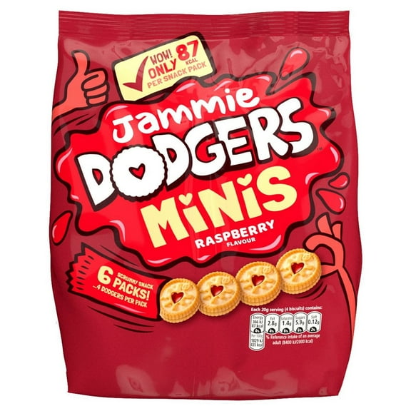Jammie Dodgers Minis Raspberry Flavour 6PK 120g