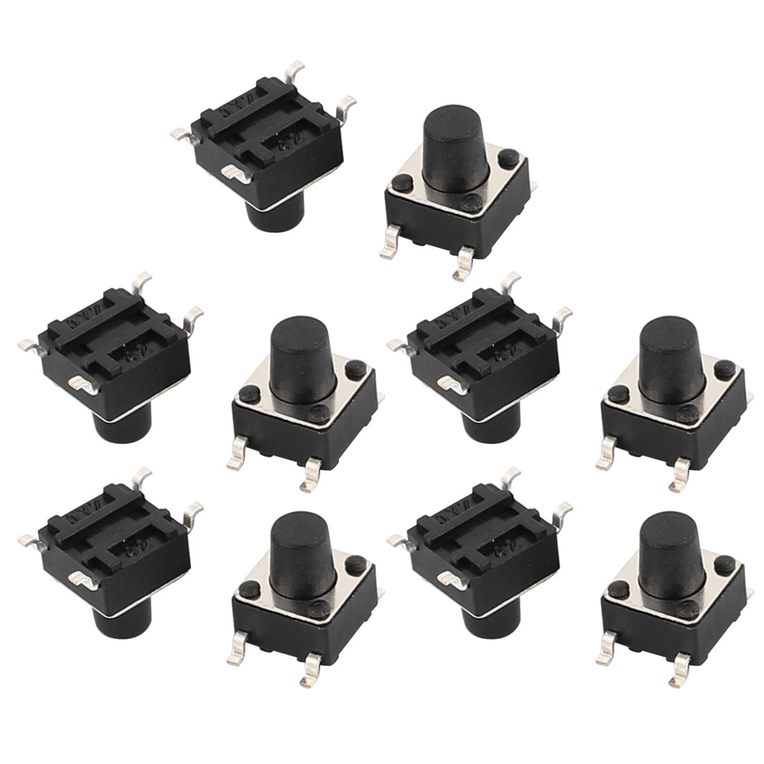 10Pcs 6mmx6mmx7mm Panel PCB Momentary Tactile Push Button Switch 4 Pin