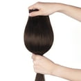 thumbnail image 2 of SAYFUT Thick 130g 16" Double Weft Grade 7A 100% Remy Human Clip in Hair Extensions Full Head 8 Piece 20 Clips (Medium Brown), 2 of 6