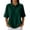 Dark Green, variant on Women's Waffle Polos Shirts Short Sleeve Henley T Shirt Summer Casual Loose Tops, M