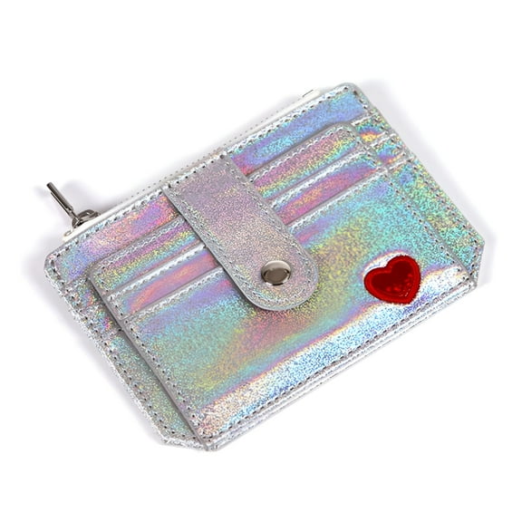 GASTROPOD Slim Wallet for Women Girls Small PU Leather Card Holder with Heart Decoration