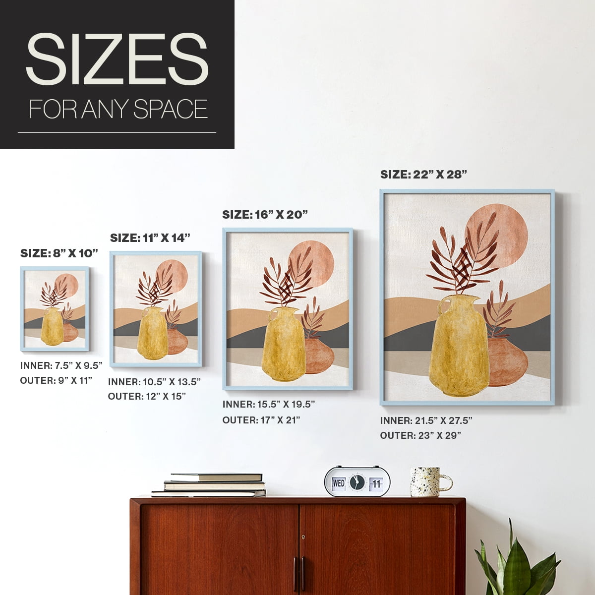 Adobe Moon I in Paper Solid Wood 8 x 10 Framed Print