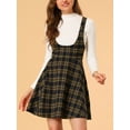 thumbnail image 5 of Allegra K Women's Pinafore Tartan Checks Braces A-Line Suspender Skirt, 5 of 6