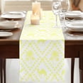 thumbnail image 3 of Table Runners 72 Inches Long Dress Scarves, Tropical Palm Trees Farmhouse Kitchen/Dining Table Runner, Coffee Tablerunners, Desert Camels Aloe Vera Polka Dot Yellow 14x72 Inch, 3 of 9