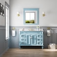 thumbnail image 5 of ANGELES HOME 33" x 32" Wall-Mounted Vanity Mirror, Solid Wooden Framed Makeup Mirror, Bathroom Wall Mirror for Bedroom Living Room Entryway, Classic Blue, 5 of 10