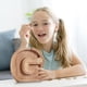 thumbnail image 5 of EQWLJWE Hucha para niños, niñas, hucha grande, 26 letras del alfabeto inglés, de madera personalizada, transparente, caja para ahorrar dinero con pegatinas del alfabeto, regalo creativo para hacer, 5 of 8