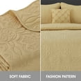 thumbnail image 5 of Lanco All Season Yellow Quilt Set King Size , Ultra-Soft Bedspread , 2 Pillow Shams , Floral Decorative Pillow, 5 of 9