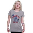 thumbnail image 4 of Statue of Liberty America is Lit Joke Womens Slim Fit Graphic Tee Brisco Brands S, 4 of 6