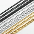 thumbnail image 2 of 3/5/7/MM Stainless Steel Silver/Gold/Black Cuban Curb Necklace Chain Jewelry, 2 of 9