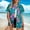 Blue, variant on Womens Summer Tops under $5! Xqxayjr Hawaiian T Shirts for Women Button Up Plus Size Summer Graphic Soft Cool Blouses Casual Short Sleeve Floral Tropic Print Loose V Neck T-shirts Outfits