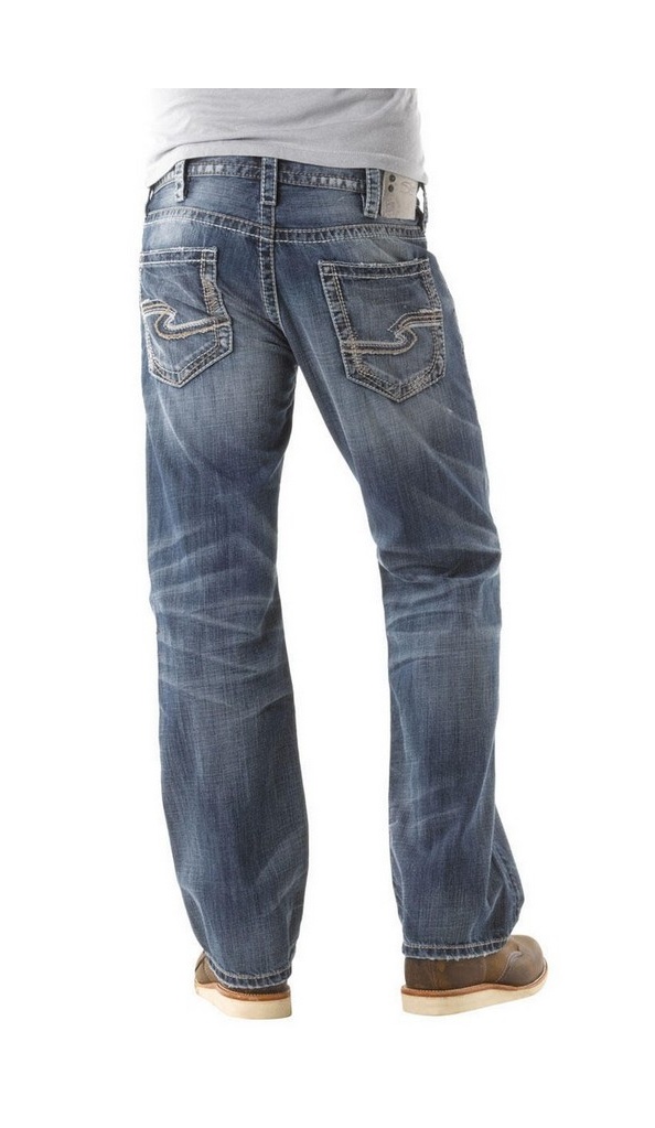 Silver Jeans Co. Zac Relaxed Fit Straight Leg Jeans , Waist Sizes 28-44 - image 3 of 4