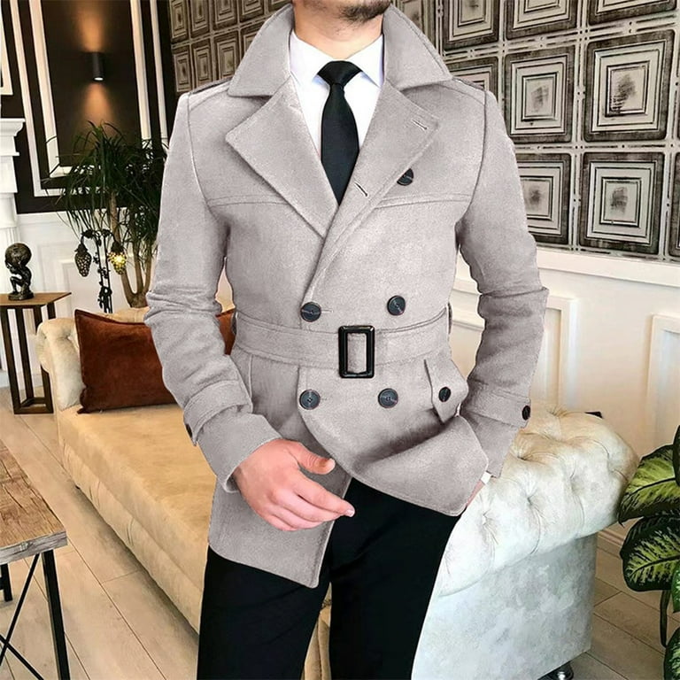 Light grey trench coat mens cheap
