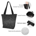 thumbnail image 4 of Balery Black And White Dotted Bolsa de Hombro con Diseño, Bolsa Grande y Duradera, Bolsa Versátil para Compras, 4 of 6