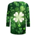 thumbnail image 5 of Zedker St Patricks Day Shirt Women 3/4 Sleeve Irish Shamrock Graphic Tee Festival Tops Green Clover Clothes Funny Gift, 5 of 5