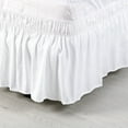 thumbnail image 2 of PiccoCasa Bed Skirt Polyester Elastic Wrap Around Dust Ruffle, Queen Snow White, 2 of 7