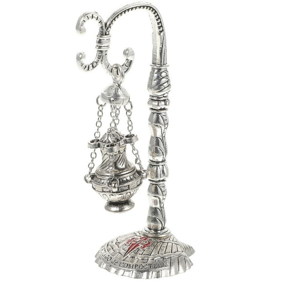 TABLZONE Classic Silver Incense Burner Censer Holder Alloy Aromatherapy 1Set