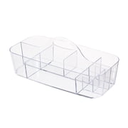 iDesign Clear Clarity Bath Tote, Large, 7 L x 14.5 W x 5.5 H