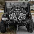 thumbnail image 2 of Lotusprinthandmade Funny Skull Spare Tire Cover With Backup Camera Hole, Skull Spare Tire Cover, 2 of 7