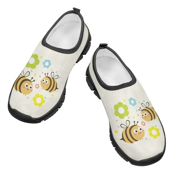 Psesaysky Little Bee Causal Shoes for Child Little Girls Low-Cut Sneakers Suitable for Spring and Autumn Size 11-15