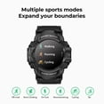 thumbnail image 4 of Reloj inteligente MIDDOW Military con linterna, brújula IP68 negro, 4 of 8