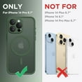 thumbnail image 2 of Magnetic for iPhone 14 Pro Case, [Compatible with MagSafe] [Full Camera Protection] Shockproof Protective Slim Translucent Matte Phone Case for iPhone 14 Pro 6.1'', Deep Green, 2 of 14