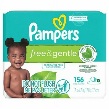 Pampers Free & Gentle Baby Wipes Fragrance Free