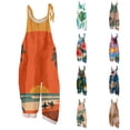 thumbnail image 2 of Iaqnaocc Hawaiian Womens Jumpsuit Plus Size Sleeveless Tropical Jumpsuits Overalls Boho Beach Rompers for Women Summer Casual Loose Spaghetti Strap Womens Overalls Pink 3XL, 2 of 6