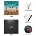 thumbnail image 2 of Teal Brown Ombre Wooden Wall Clock Silent Non Ticking, Turquoise Gradient Modern Abstract Art Square Wall Clocks Battery Operated, Decor Clock for Home Office, Living Room, Kitchen, 10 Inch, 2 of 9