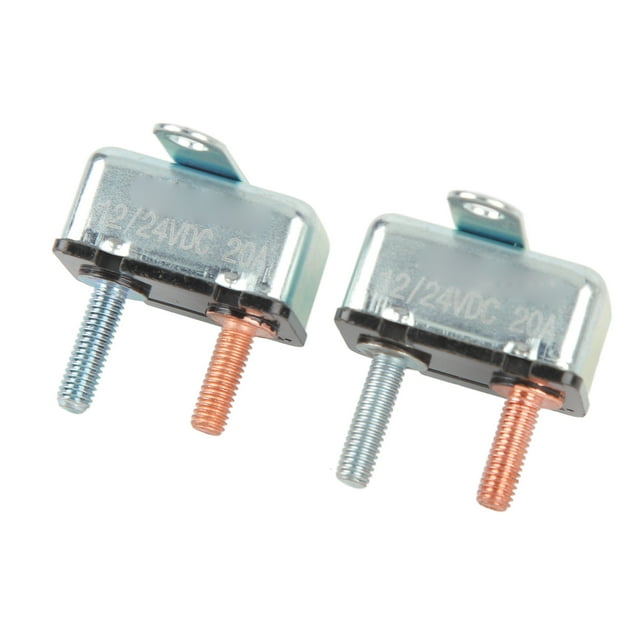 2Pcs Automatic Reset Circuit Breaker Aluminum Alloy Overload Circuit Breaker 12V 24V