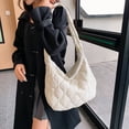 thumbnail image 2 of Bolso Hombro Acolchado para Mujer Bolso Acolchado Suave Informal Bolso Compras (blanco), 2 of 9