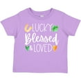 thumbnail image 3 of Inktastic Lucky Blessed and Loved Horseshoe Clover Hearts Boys or Girls Toddler T-Shirt, 3 of 5