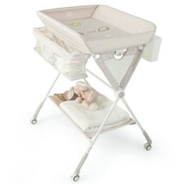 Little Seeds Piper Upholstered Metal Changing Table Gold Walmart