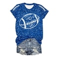 thumbnail image 5 of Trendfront Womens Heart Football Graphic T Shirts Crewneck Short Sleeve Sparkle Sports Casual Tee Tops Sports Fan Everyday Wear, 5 of 5