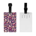 thumbnail image 2 of Luggage Tags for Suitcases, music Skull record Guitar Leather Bag Luggage Tags ID Label Tags Privacy Protection Travel Bag Labels, 2 of 6