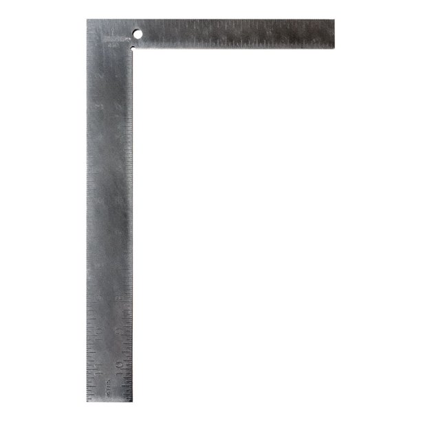 Johnson 12 in. L x 8 in. H Steel Carpenter Square Gray