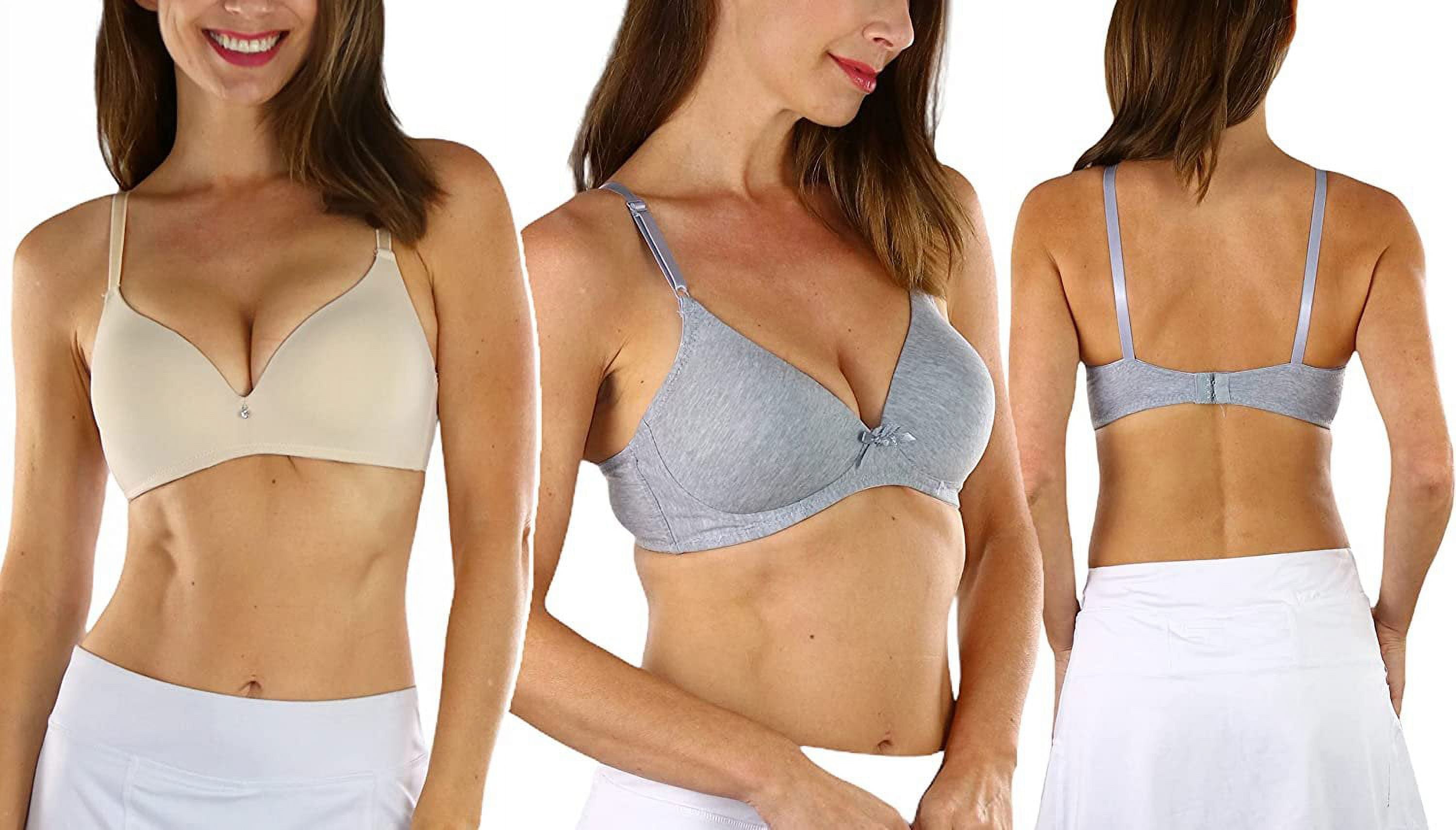 ToBeInStyle Women's Pack of 6 Random Assorted Print Wireless Bras - Basics - 36A