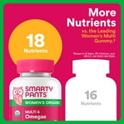 SmartyPants Womens Organic Multi & Vegetarian Omega 3 Gummy Vitamins with D3, C & B12 - 120ct
