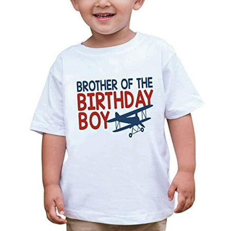 

7 ate 9 Apparel Boy s Brother Biplane Airplane T-Shirt White